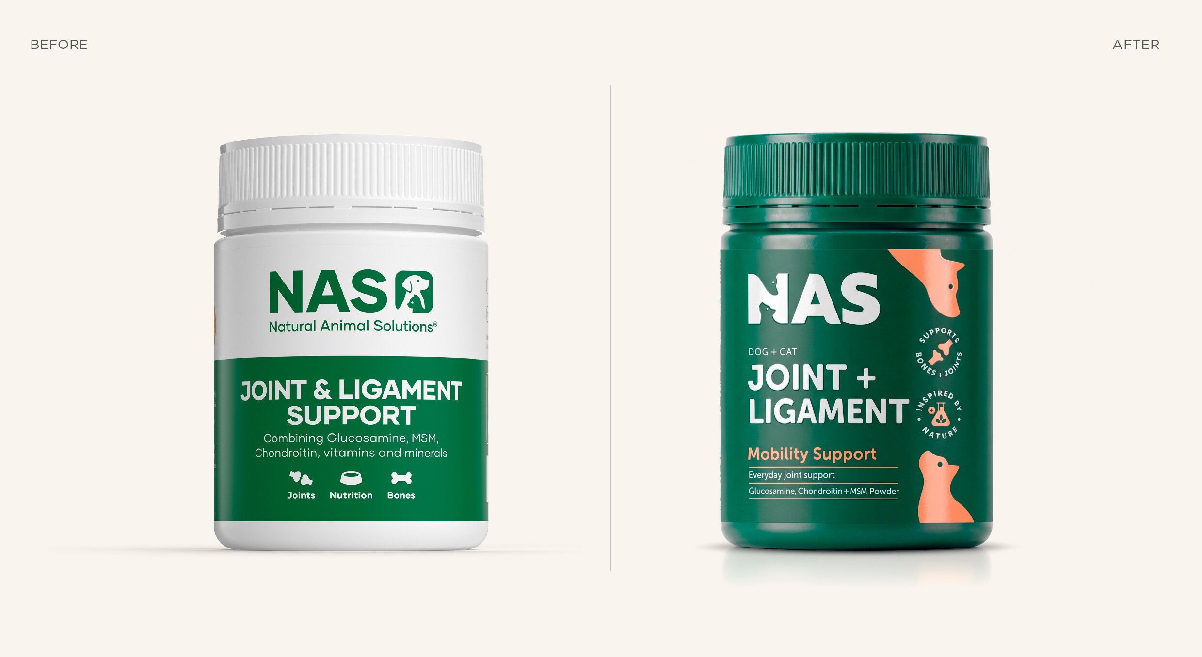 NAS pack before and after